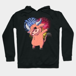 Dabbing Ox with Fireworks ~ Chinese New Year of the Ox Hoodie